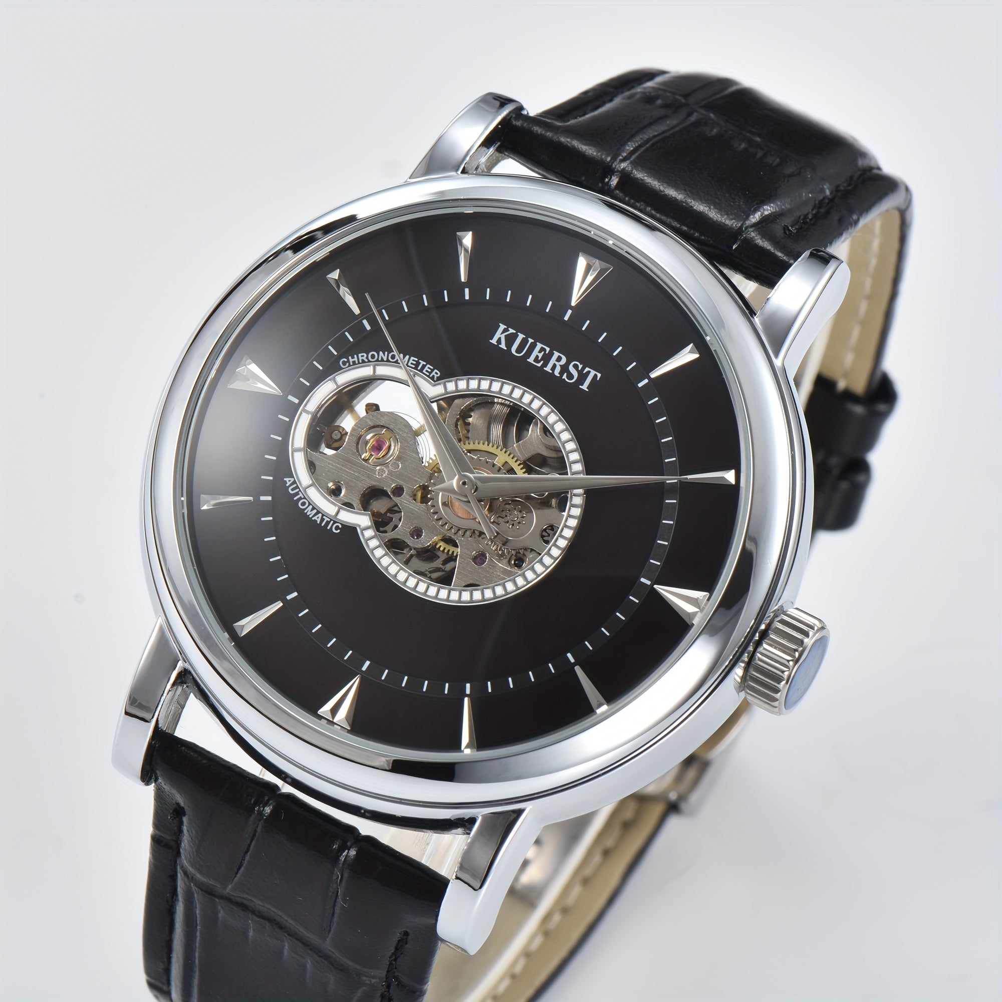 KUERST Teenager Watch Automatic Mechanical Hollow Waterproof Watch