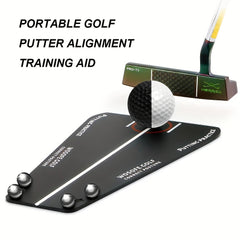 Golf Putting Alignment Mirror with Beads & Ball