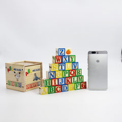 Wooden Alphabet Blocks Educational Toys for Kids - Ideal Christmas Gift
