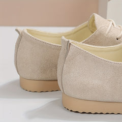 Women's Lace Up Flat Shoes Soft Sole Low Top Casual Walking Shoes