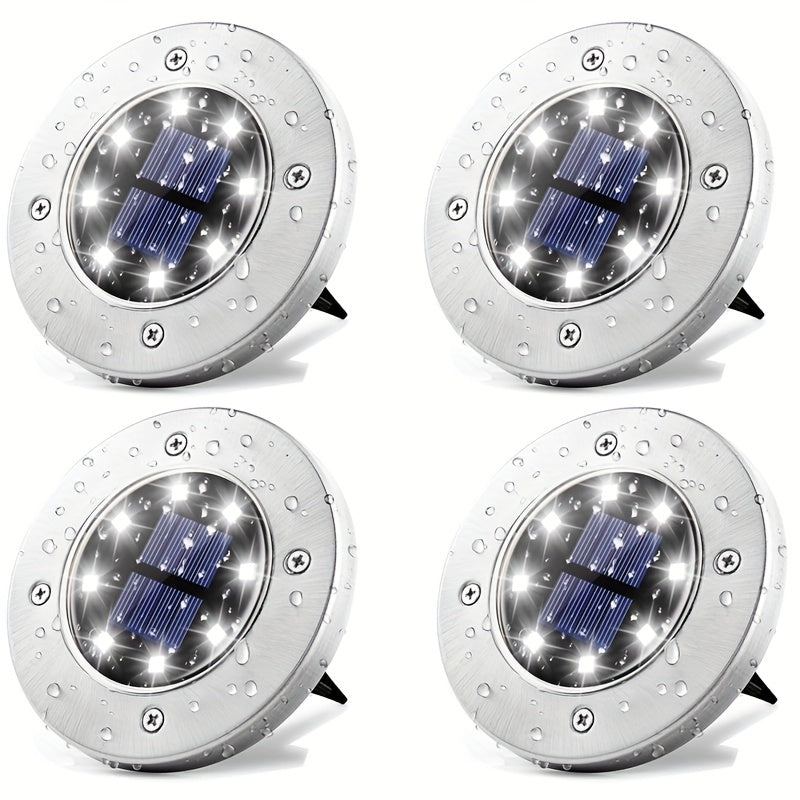 8 LED Solar Ground Lights Outdoor Waterproof Solar Floor Lights Garden Lights