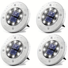 8 LED Solar Ground Lights Outdoor Waterproof Solar Floor Lights Garden Lights