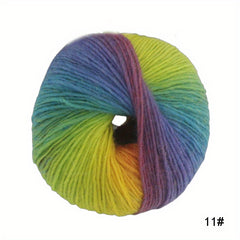 6pcs Rainbow Wool Yarn Graded Multicolor Soft Yarn For Crochet Knitting