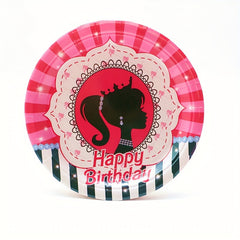 20 Pink Party Plates Princess Birthday Plate Set Cake Paper Dessert Decorations