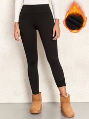 Plush Lined Shaping Pants Tummy Control Compression Slimmer Warm Pants