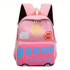 Car Pattern Kids Backpack Waterproof School Bag for Boys Girls