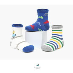 12pairs Baby Non slip Floor Socks Animal Graphic Crew Socks For Boys And Girls