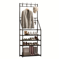 Triangle Shoe Rack for Indoor Storage - Space-Saving Coat and Hat Rack