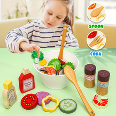 Kids' Simulated Salad Set Pretend Kitchen Toys Educational Toy