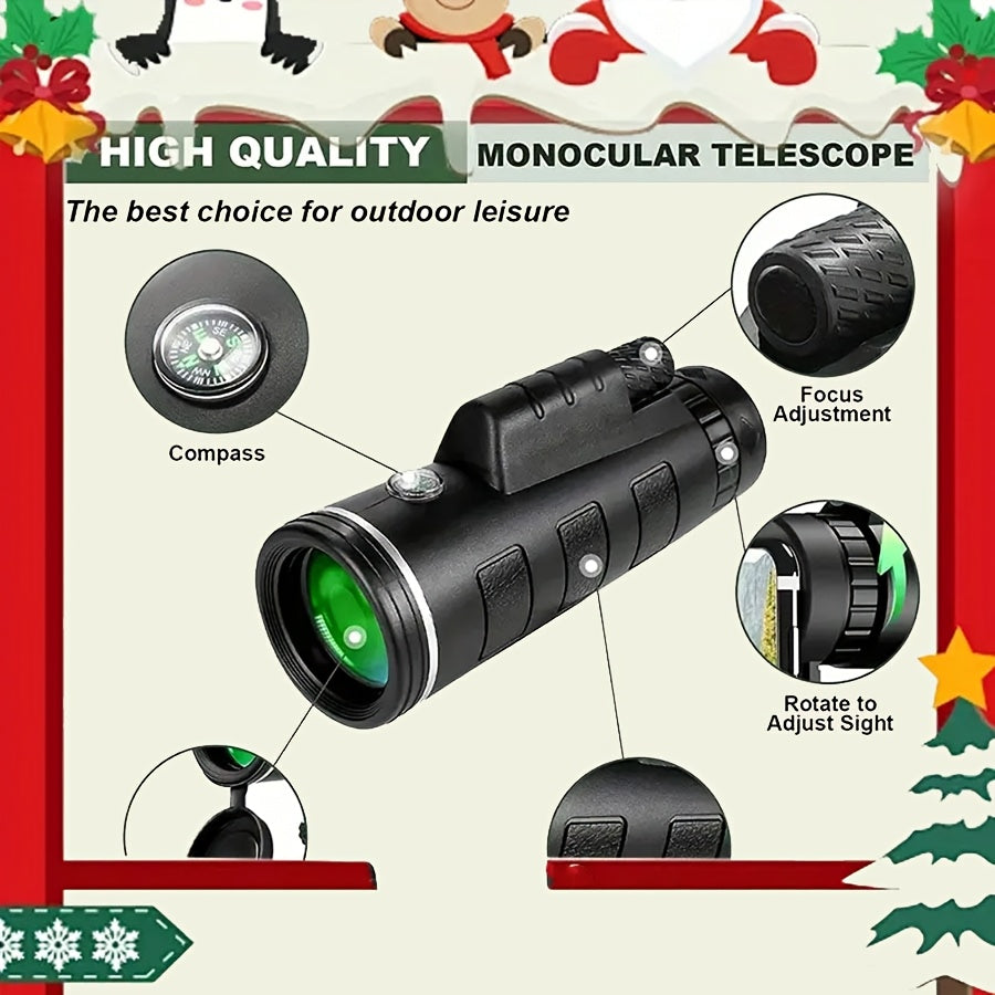 HD Monocular Telescope Manual Focus for Travel Camping Outdoor Exploration