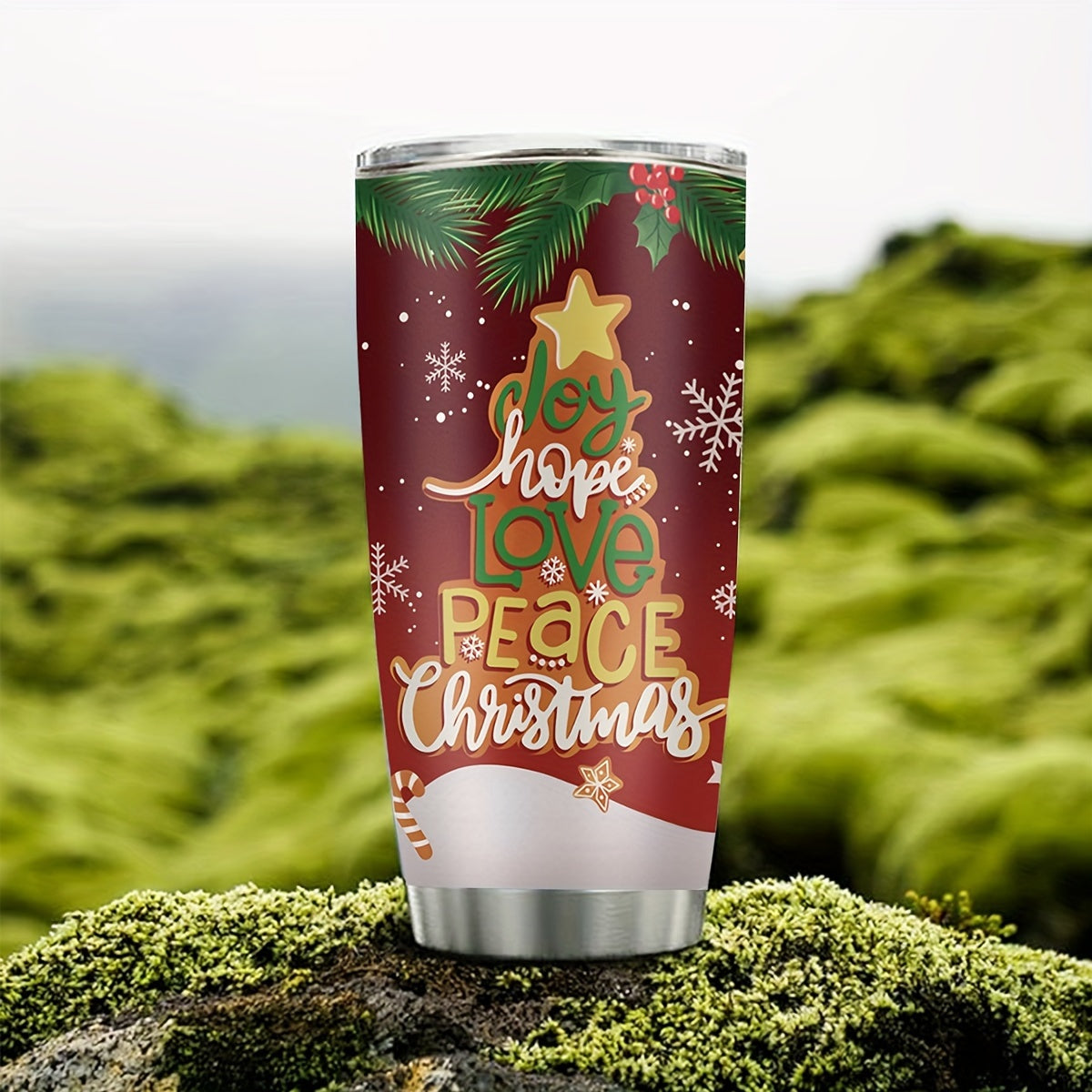 Christmas Pattern Stainless Steel 590ml Insulated Tumbler