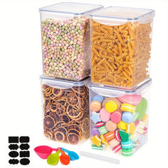 4Pack Large Food Storage Containers 5L BPA Plastic Airtight Canisters
