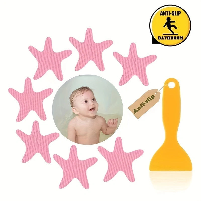 6 PCS Anti-Slip Shower Stickers Safety Bathtub Stickers Decals