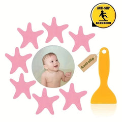 6 PCS Anti-Slip Shower Stickers Safety Bathtub Stickers Decals