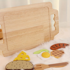 15pcs Wooden Toy Kitchen Food Set for Kids 3-6 Years