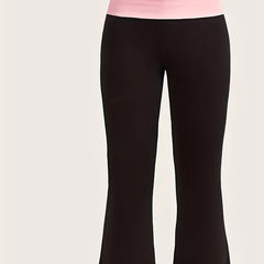 Colorblock High Waist Flared Yoga Leggings