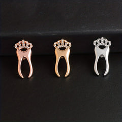 Rhinestone Tooth Pin Brooch Jewelry for Clothes Bags Jackets Hat