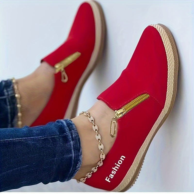 Women's Lightweight Flat Walking Shoes Comfortable Slip on Sport Shoes