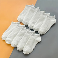 10 20 30 Pairs Unisex Solid Socks Low Cut Ankle Socks Women's Stockings