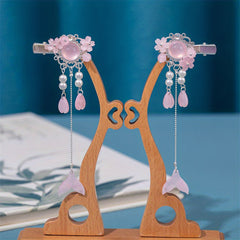 Ancient Style Hairpin Hanfu Girl Heart Pair Clip Fairy Chinese Style