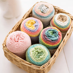 Rainbow Cotton Yarn Thread DIY Knitting Milk Cotton Yarn