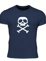 Men's Skull Print T Shirt for Summer Outdoor Activities