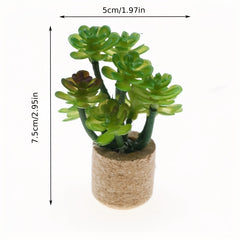 Toy House Decoration Dollhouse Simulation Succulent Plant Ornament
