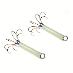3pcs Fluorescent Octopus Squid Hook Lure Jig Hook For Night Fishing