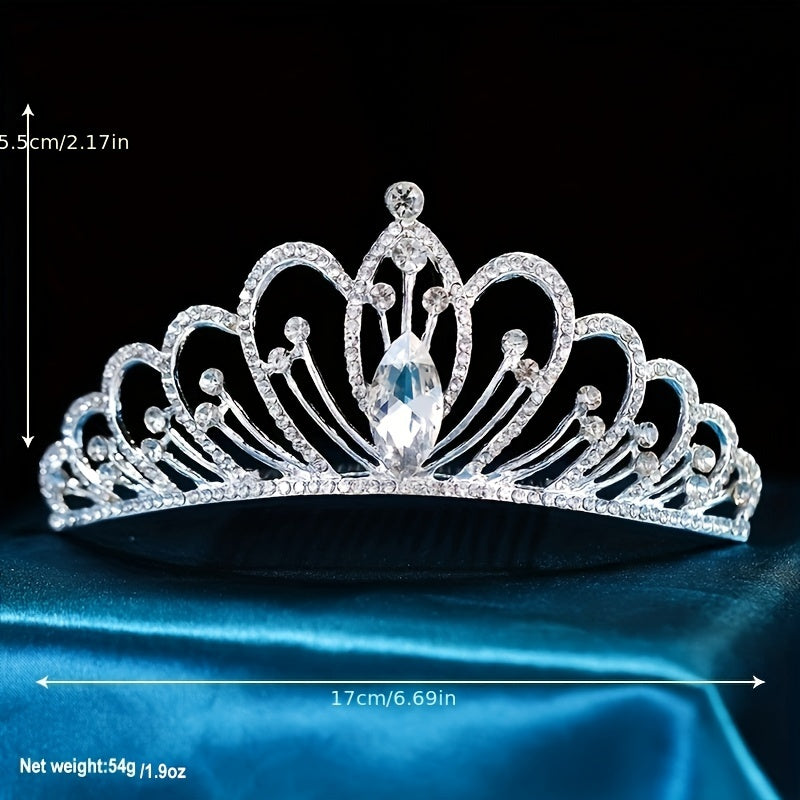 Silvery Crown Crystal Rhinestone Wedding Accessories