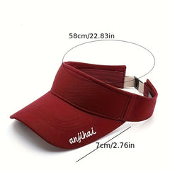 Men's Letter Embroidery Curved Eaves Sun Hat