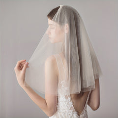 Thin Mesh Veil With Comb Bridal Veil Plain Yarn Wedding Hair Accessories
