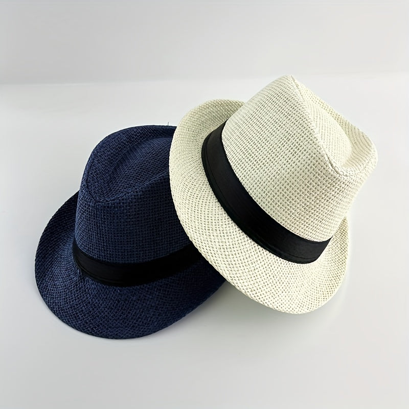 Children's Summer Jazz Hat Straw Hat Travel Beach Hat Sunshade Hat