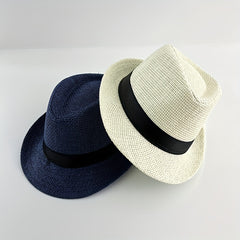 Children's Summer Jazz Hat Straw Hat Travel Beach Hat Sunshade Hat