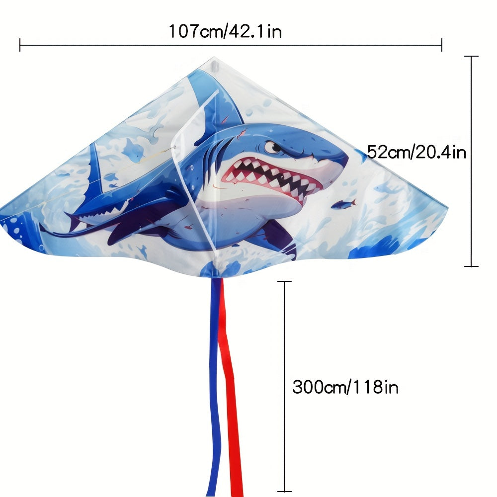 Cartoon Patterned Triangular Kite with 50M Line for Outdoor Fun