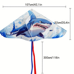 Cartoon Patterned Triangular Kite with 50M Line for Outdoor Fun
