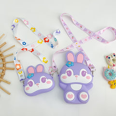Cartoon Character Silicone Messenger Shoulder Bag