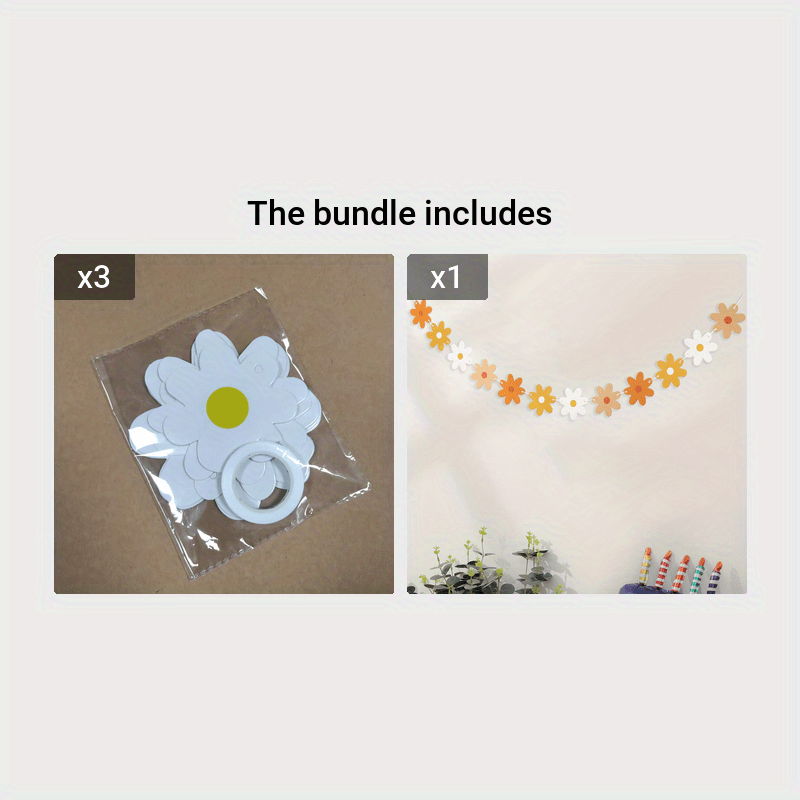 Daisy Bohemian Banner Party Decoration