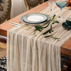 Boho Cheesecloth Table Runner for Wedding Reception Bridal Shower