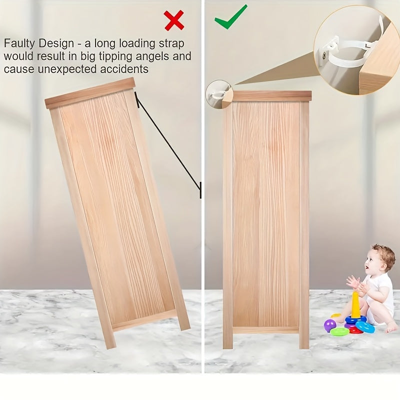 Child Safety Anti-Inversion Device for Furniture TV Cabinet