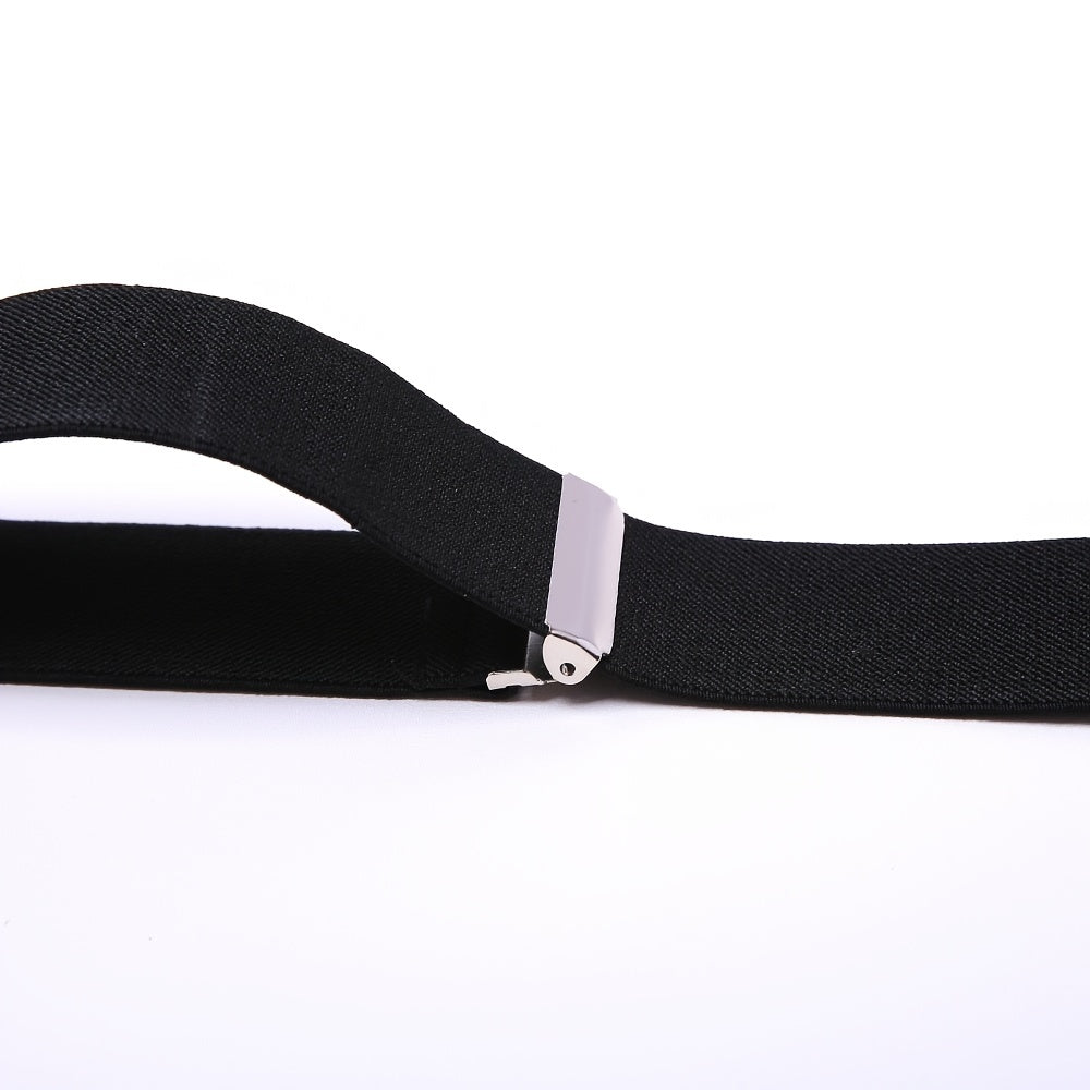 Men's X Back Adjustable 4 Metal Clips Suspenders for Party