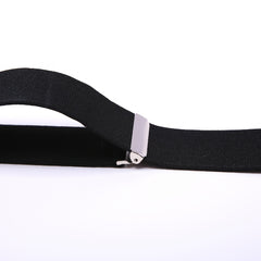 Men's Y Back Suspenders with 6 Metal Clips for Wedding