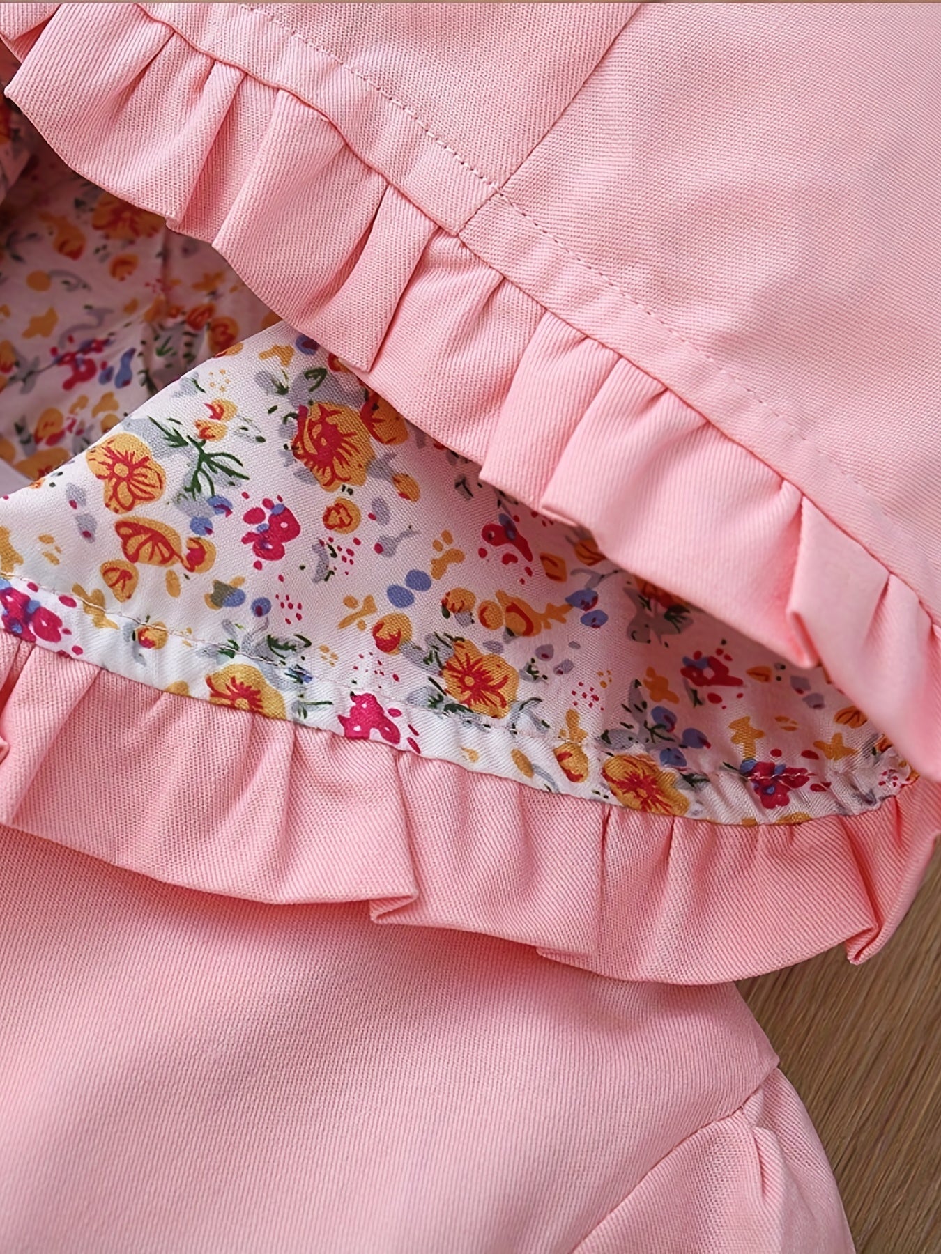 Toddler Girls Floral Lined Hooded Windbreaker Jacket