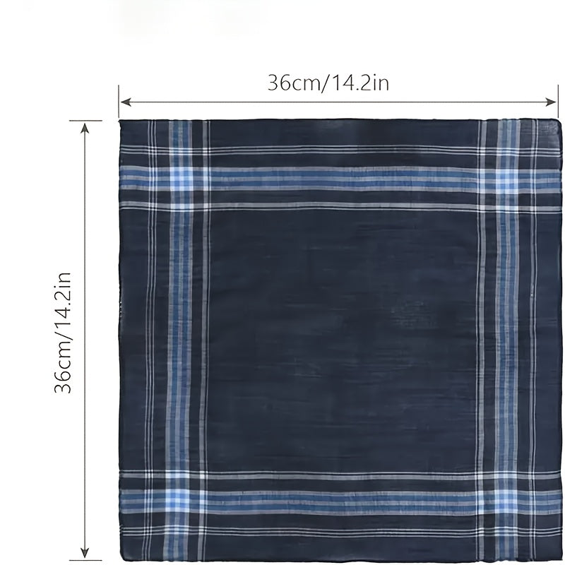 Men's Handkerchiefs Retro Stripes & Checks Lightweight Easy Care 3pcs 6pcs