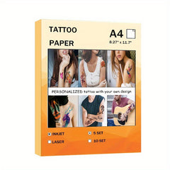 A4 Waterproof Temporary Tattoo Skin Paper For Inkjet/Laser Printers
