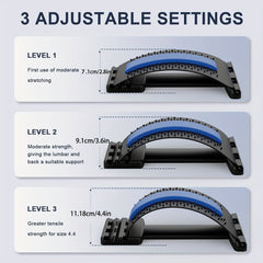 Adjustable Magnetic Back Stretcher with Cooling Sports Towel