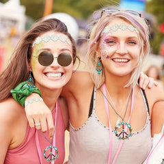 Hippie Costume Set with Sunglasses 5pcs
