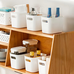 Japanese Style Desktop Storage Box Kitchen and Office Organization Basket