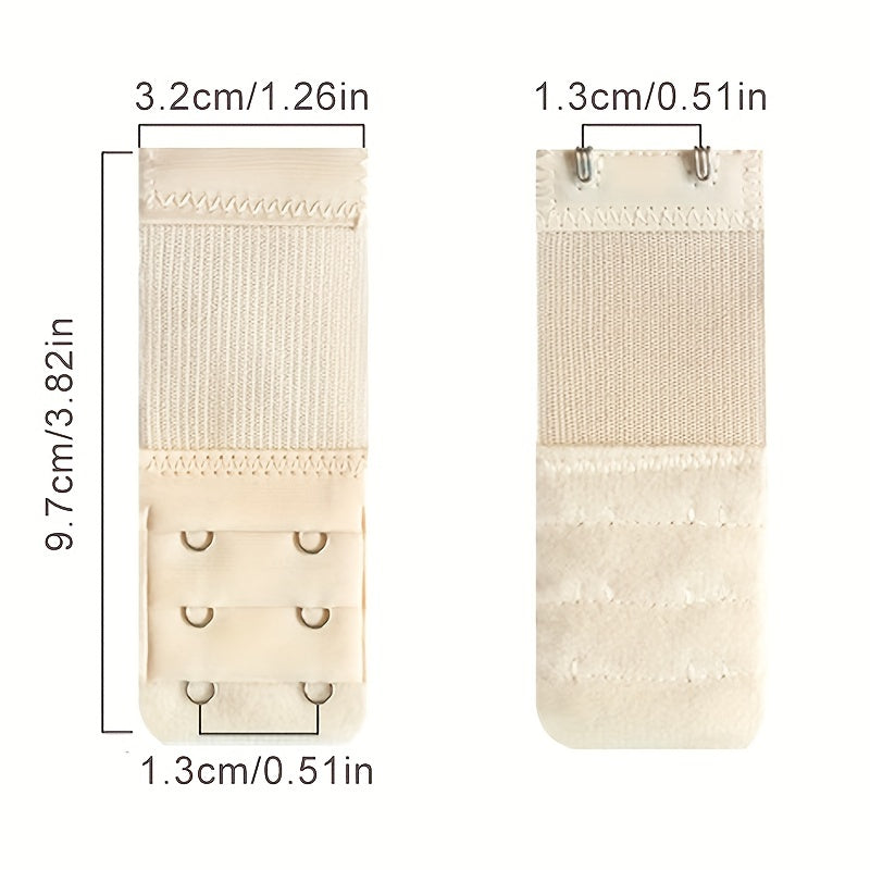 3pcs Bra Extension Buckle Set 3 Rows 2 Hook Bra Strap Expanders