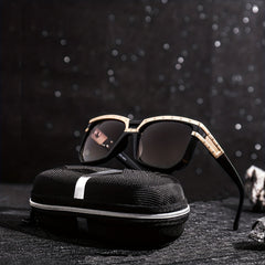 Men's Square Frame Sunglasses Steampunk UV Protection