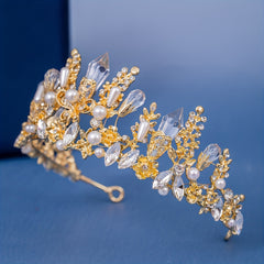Girl's Crown Flower Headband Crystal Hair Accessories